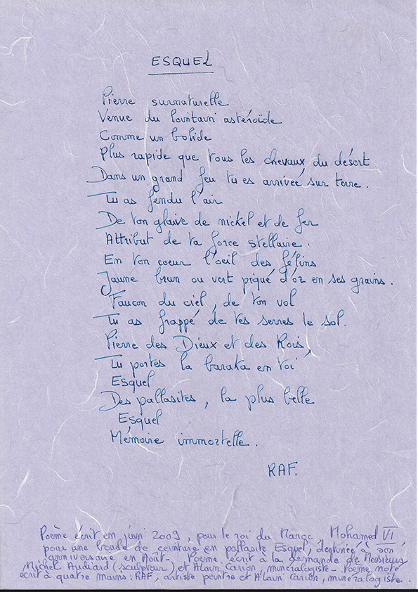 Poème pour le Roi du Maroc