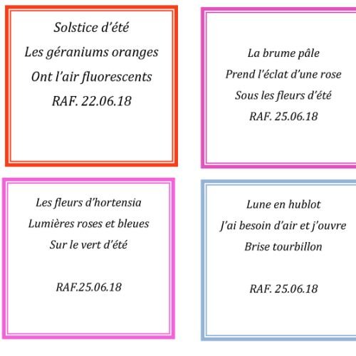 HAIKU Aout 2018 - 2
