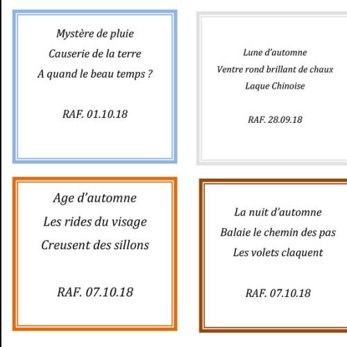 HAIKU Novembre 2018 - 2
