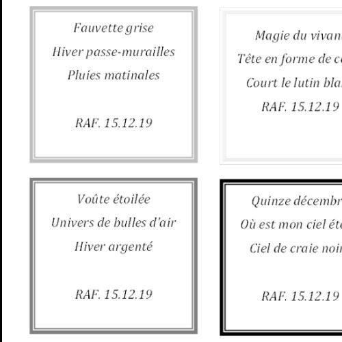 HAIKU Janvier 2020 - 2
